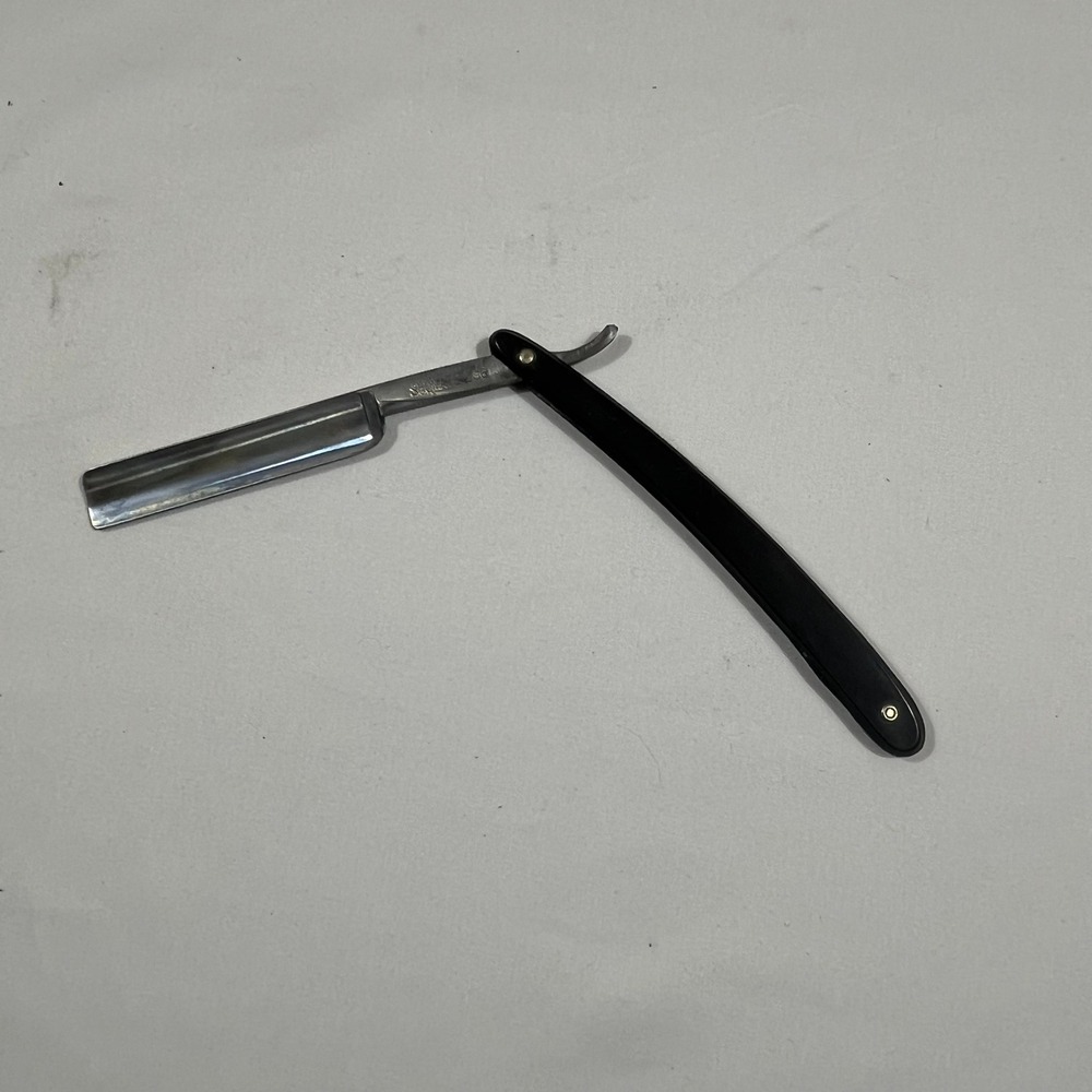 Shumate 296 Straight Razor Mens Black Vintage St Louis Usa With Box View 6